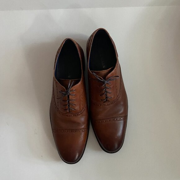 Cole Haan Wayne Cap Brown Leather Oxford Men\'s Dress Shoes Size 12M C30689 Lined main image 7